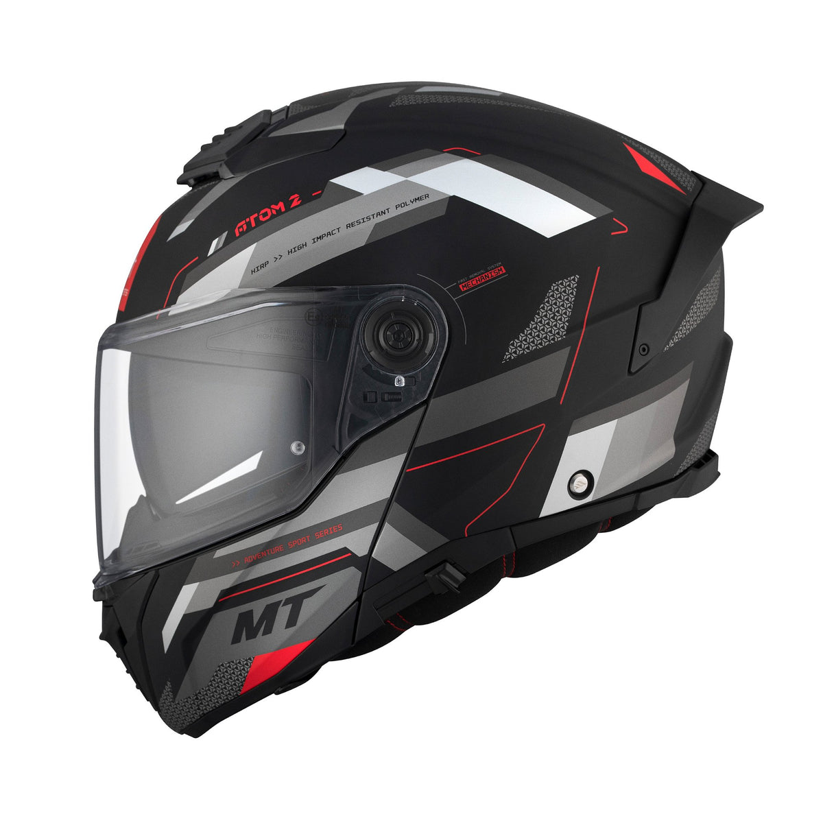 Matt Black Grey Flip up Helmet PIC