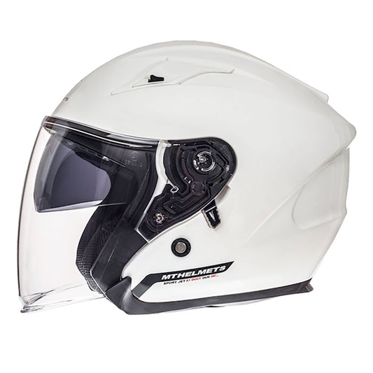 MT Avenue White Open Face Motorcycle Helmet in Every Ride 