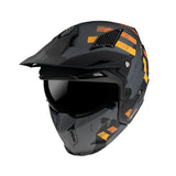 MT Streetfighter Skull A12 Matte Grey Maverick Helmet 