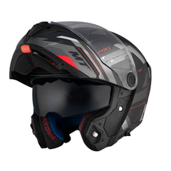 MT Atom 2 Bast D5 Matt Black Grey Flip up Helmet 