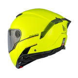 MT Atom 2 Solid Gloss Fluo Yellow Flip up Helmet 