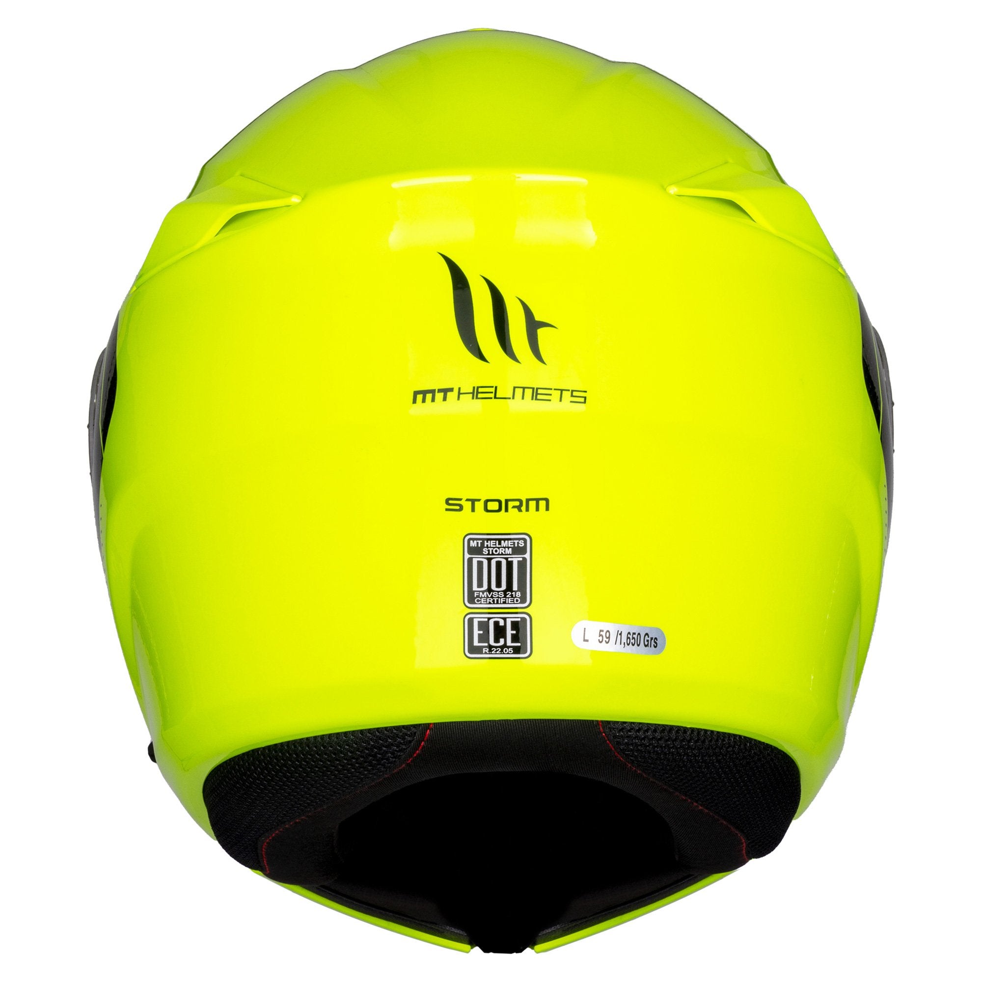 MT Storm Solid Fluo Yellow Flip up Helmet 