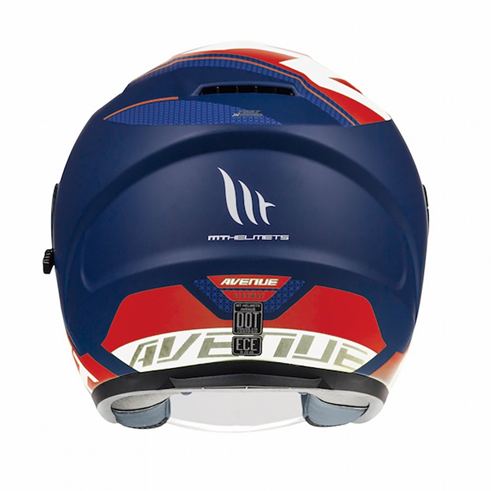 MT Avenue Sideway Matt Blue Red White  Motorcycle Helmet 