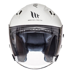 MT Avenue White Open Face Motorcycle Helmet in Every Ride 