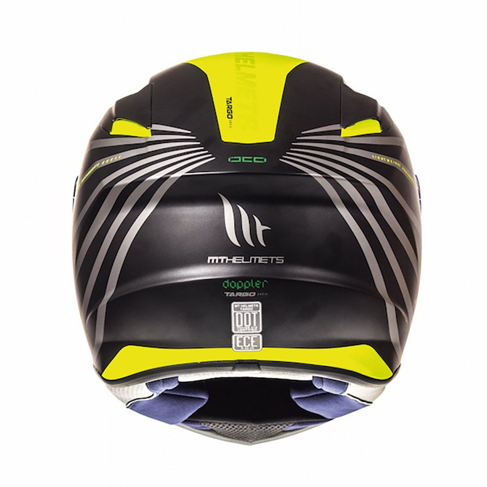 MT Targo Doppler Matt Black & Fluo Yellow Motorcycle Helmet 