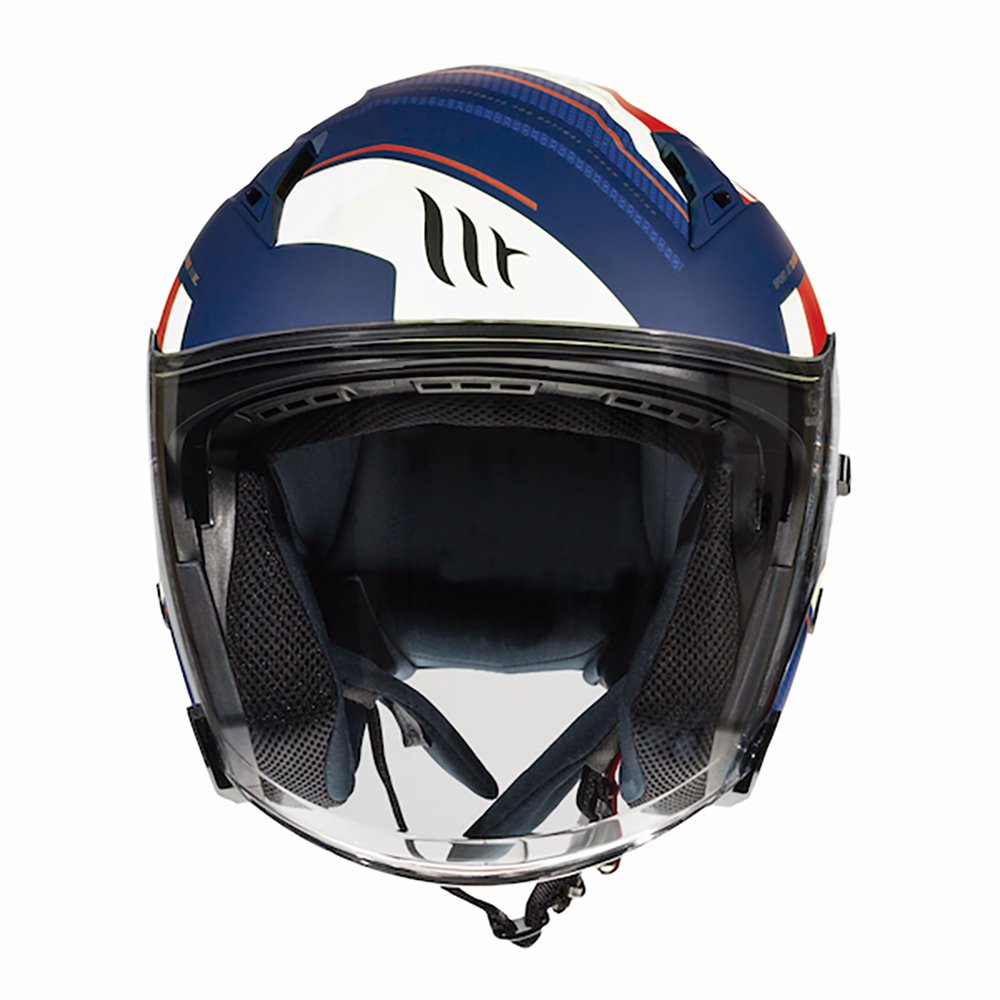 MT Avenue Sideway Matt Blue Red White  Motorcycle Helmet 