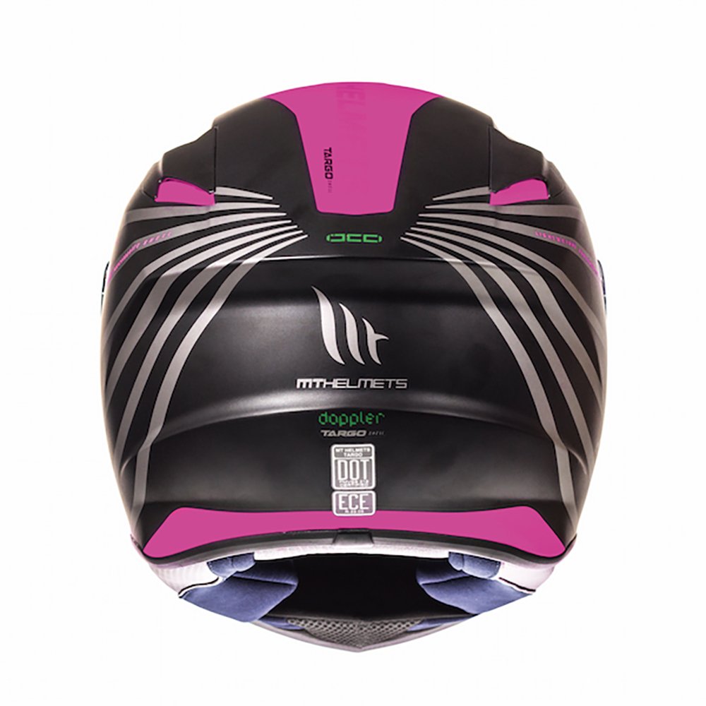 Targo Doppler Matt Black & Pink Full face Motorcycle Helmet 