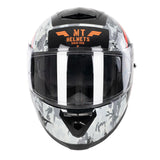 MT Thunder 3 Sniper Gloss Black Orange Helmet Safety Combined 