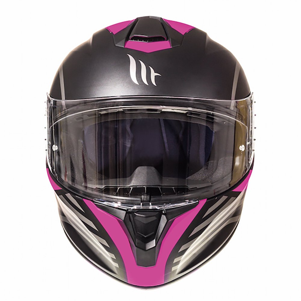 Targo Doppler Matt Black & Pink Full face Motorcycle Helmet 