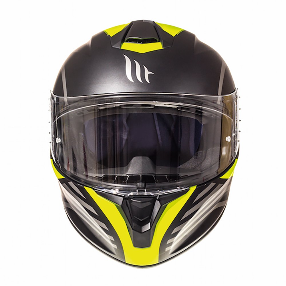 MT Targo Doppler Matt Black & Fluo Yellow Motorcycle Helmet 