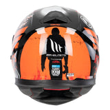 MT Thunder 3 Sniper Gloss Black Orange Helmet Safety Combined 