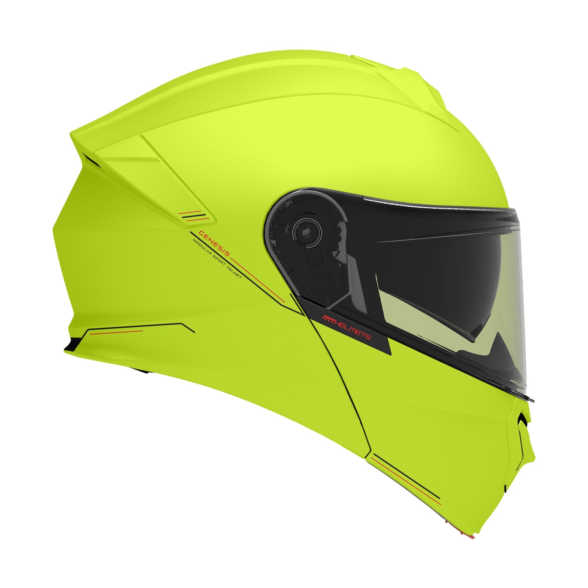 MT Genesis SV Solid A3 Gloss Yellow Fluo Motorcycle HelmeT 