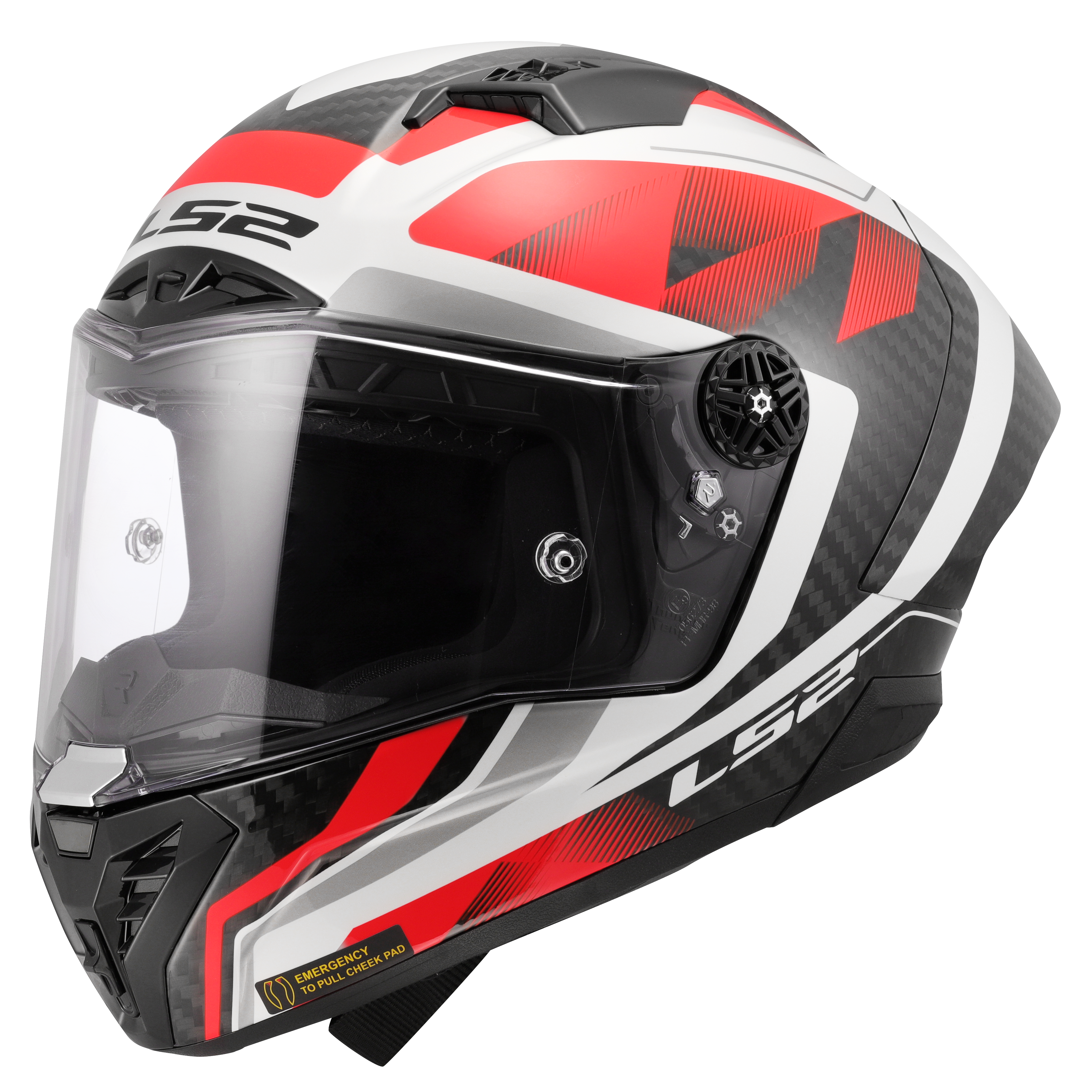 LS2 FF805 Thunder GP Aero Motorcycle Full Face Helmet Raute White Red maximomoto.uk!