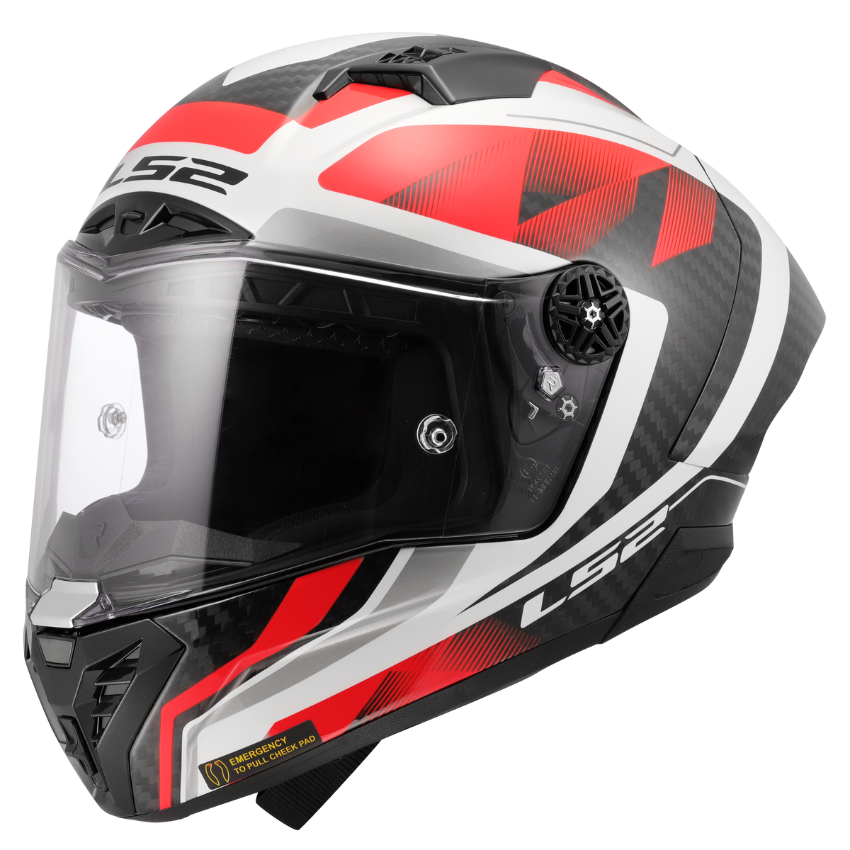LS2 FF805 Thunder GP Aero Motorcycle Full Face Helmet Raute White Red maximomoto.uk!