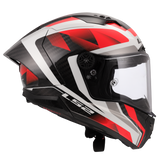LS2 FF805 Thunder GP Aero Motorcycle Full Face Helmet Raute White Red