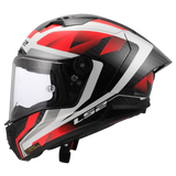LS2 FF805 Thunder GP Aero Motorcycle Full Face Helmet Raute White Red