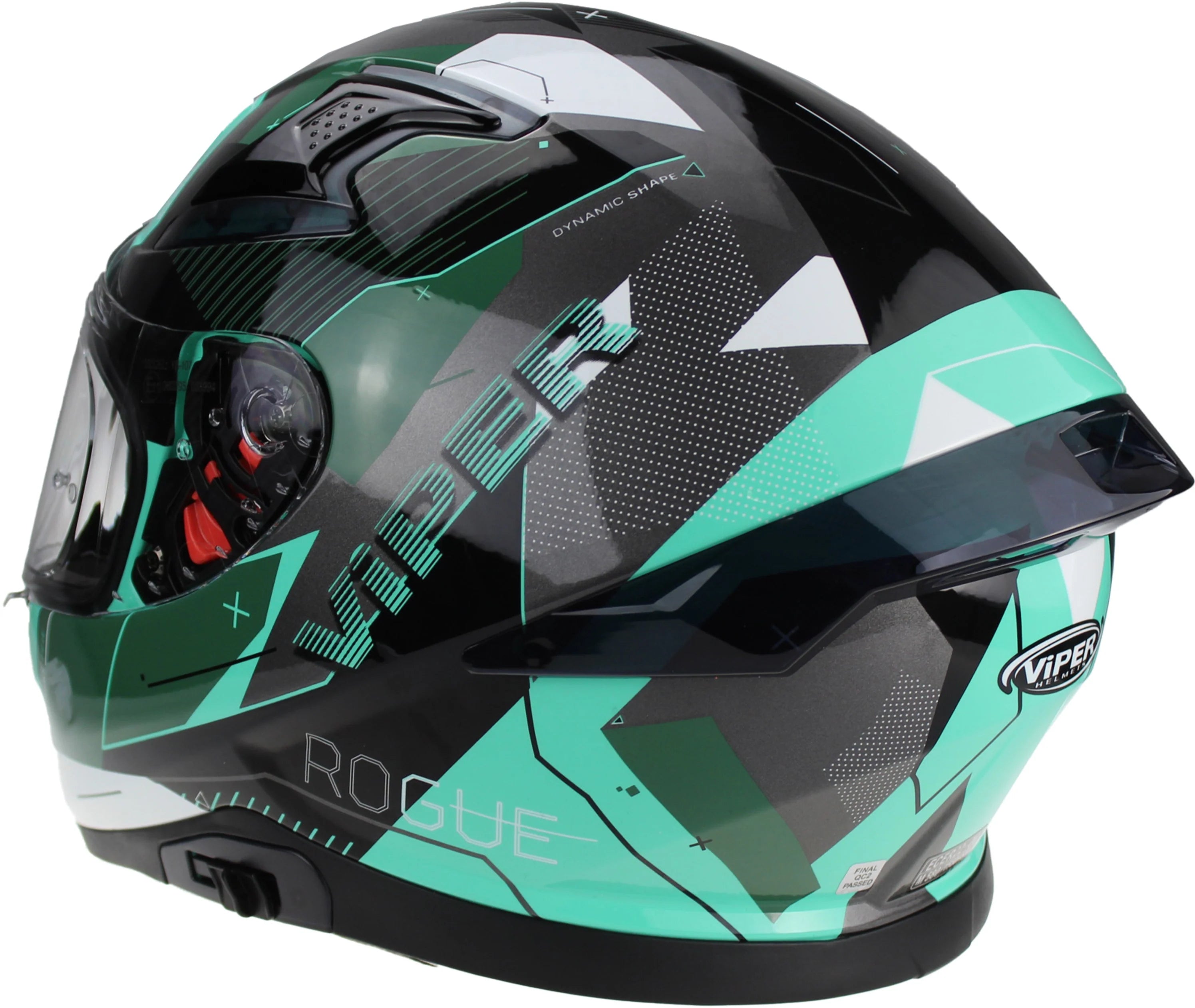 Viper RSV95 Rogue Shiny Full Face Motorcycle Helmet