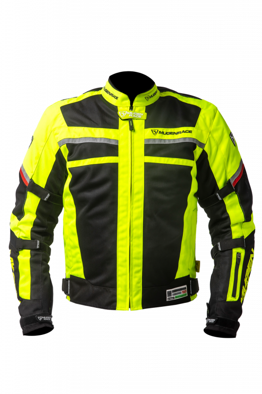 MUGENRACE A-TTRAVERSARE Textil Chaqueta Negro Amarillo Fluor