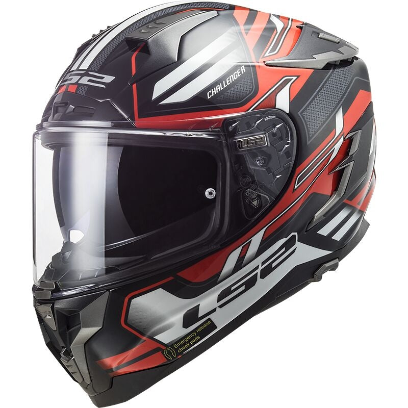  LS2 FF327 CHALLENGER SPIN BLACK RED WHITE - SECURTEX MOTOR SL (t/a MaximoMoto)