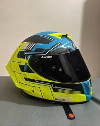 AIROH - HELMETS GP550 S CHALLENGE BLUE/YELLOW MATT