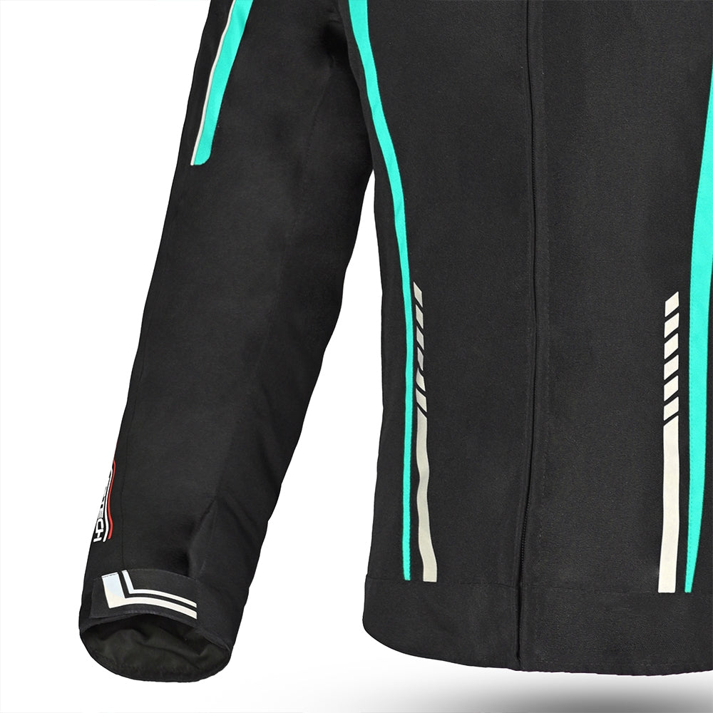  R-TECH - Marshal Lady Textile Jacket Black/Turquoise - SECURTEX MOTOR SL (t/a MaximoMoto)