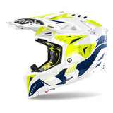 AIROH - AVIATOR 3 SPIN YELLOW/BLUE GLOSS HELMETS