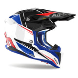 AIROH - AVIATOR 3 PUSH BLUE/RED GLOSS HELMETS