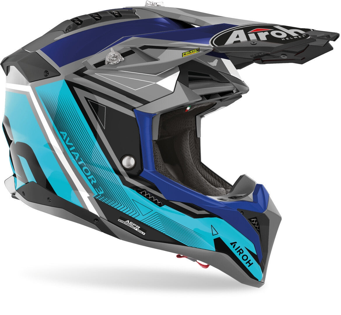 AIROH - AVIATOR 3 LEAGUE BLUE GLOSS HELMETS