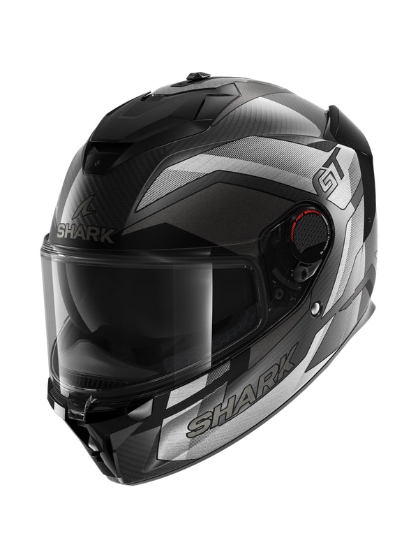  Shark - SPARTAN GT PRO CARBON Carbon Silver Chrom - SECURTEX MOTOR SL (t/a MaximoMoto)