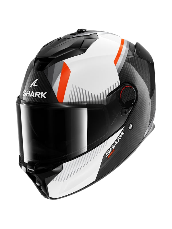 Shark - SPARTAN GT PRO CARBON Carbon White Orange - SECURTEX MOTOR SL (t/a MaximoMoto)