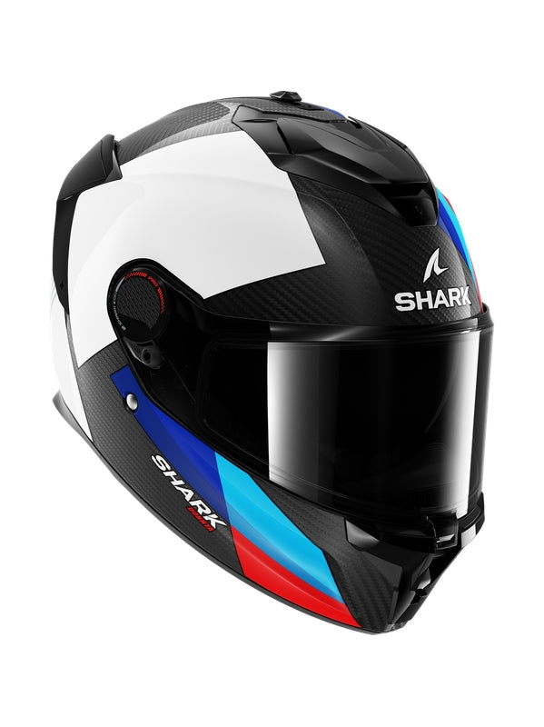  Shark - SPARTAN GT PRO CARBON Carbon White Blue - SECURTEX MOTOR SL (t/a MaximoMoto)