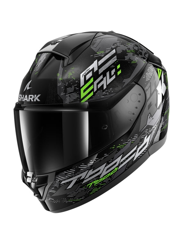  Shark HE1109EKSG RIDILL 2 Helmets Black Silver Green