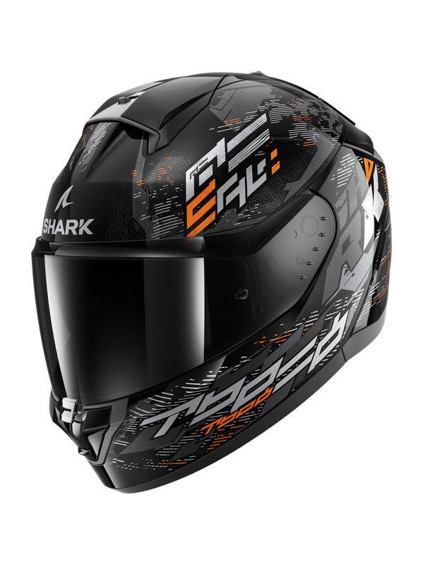 SHARK HE1109EKSO HELMETS RIDILL 2 MOLOKAI Black Silver Orange