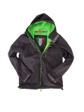 MUGENRACE PISTA-BA Chaqueta Moto Caparazón Blando Antracita Verde Fluo