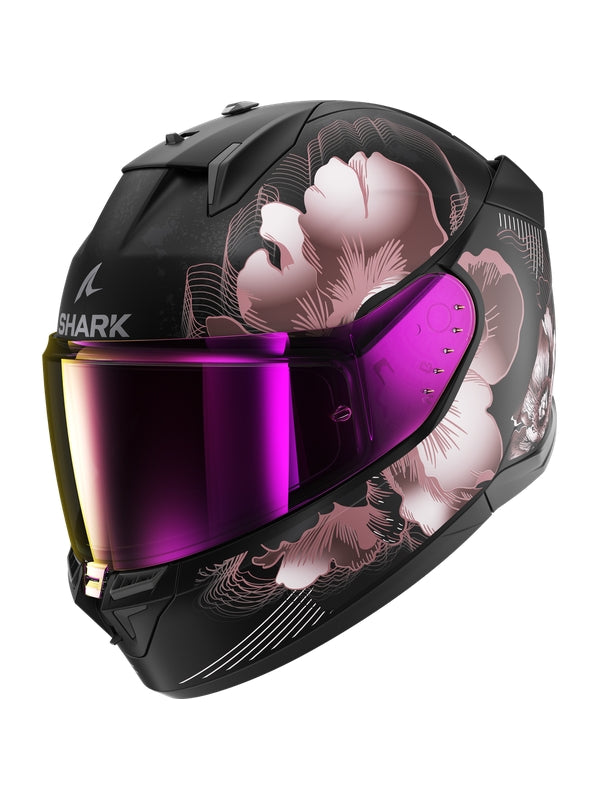  SHARK HELMET D-SKWAL 3 MAYFER MAT BLACK VIOLET GOLD