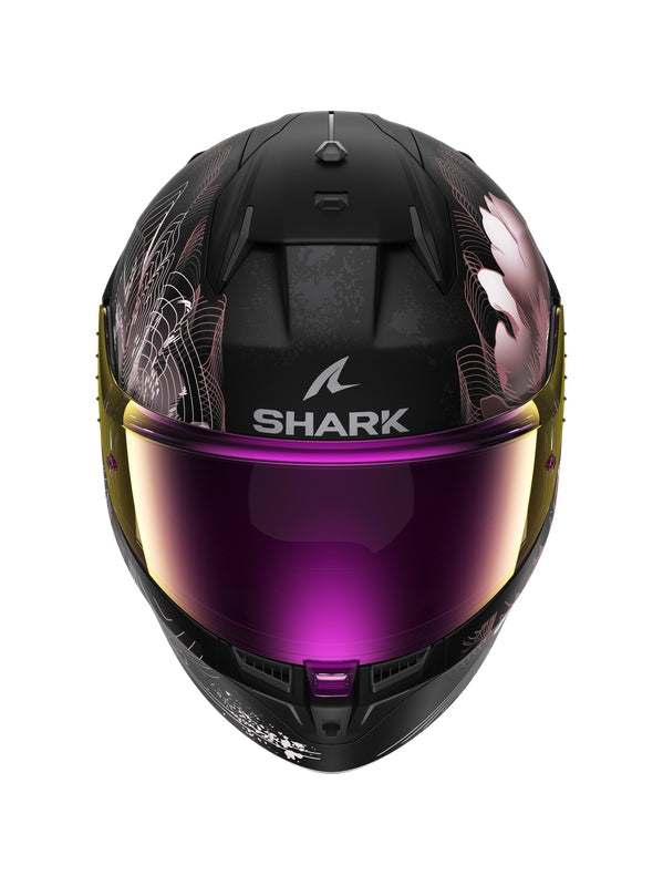  SHARK HELMET D-SKWAL 3 MAYFER MAT BLACK VIOLET GOLD