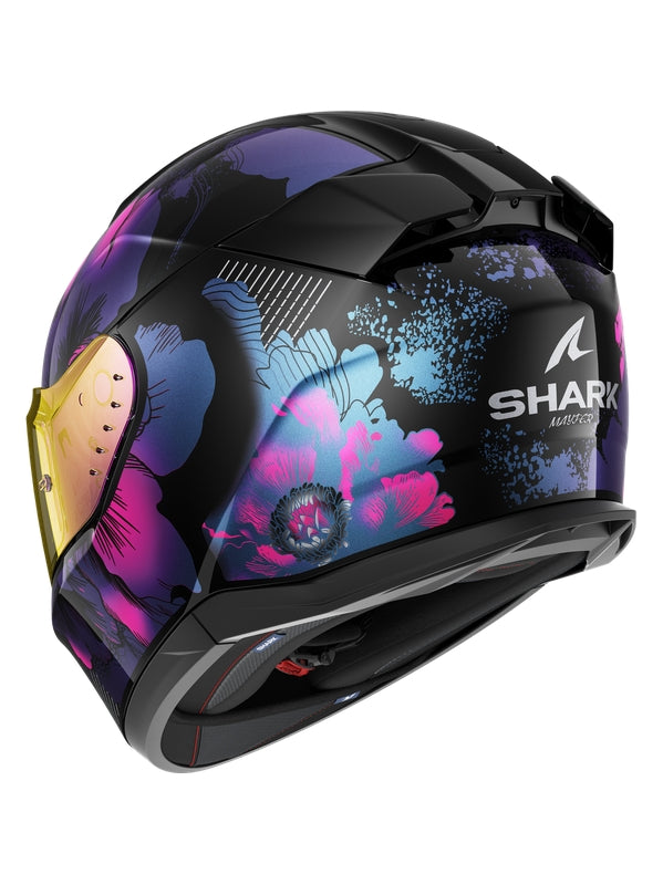 SHARK HELMETS D-SKWAL 3 MAYFER FULL FACE SPORT HELMET VIOLET BLACK GLOSS MAXIMOMOTO.UK