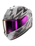SHARK D SKWAL 3 Blast Full face motorcycle helmet silver violet black maximomoto.uk