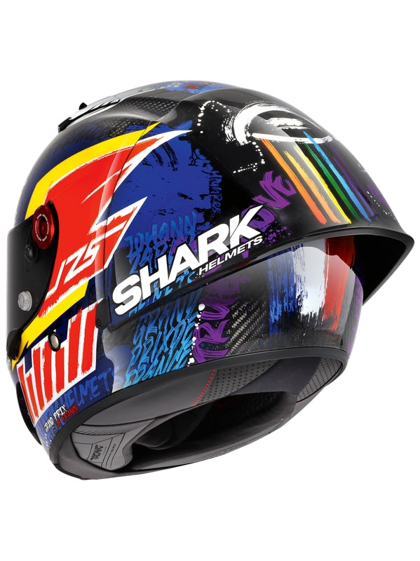 Shark RACE-R PRO GP 06 Carbon Full Face Motorcycle Helmet Violet Blue MaximoMoto.uk