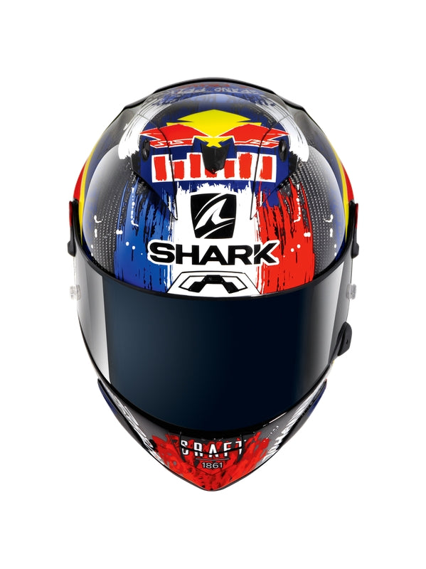 Shark RACE-R PRO GP 06 Carbon Full Face Motorcycle Helmet Violet Blue MaximoMoto.uk