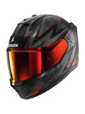 Shark D-Skwal 3 Baster-R Full Face Motorcycle Helmet Black Anthracite Red  maximomoto.uk