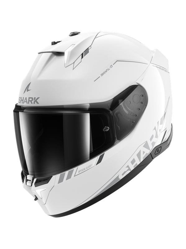 SHARK SKWAL i3 full face motorcycle helmet White Silver Anthracite maximomoto.uk