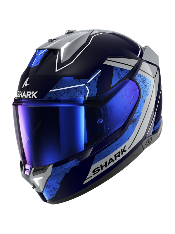 SHARK SKWAL i3 full face helmet blue chrome silver