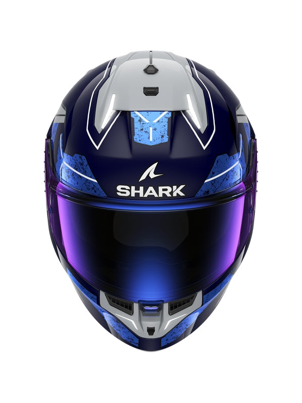 SHARK SKWAL i3 full face helmet blue chrome silver