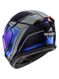 SHARK SKWAL i3 full face helmet blue chrome silver