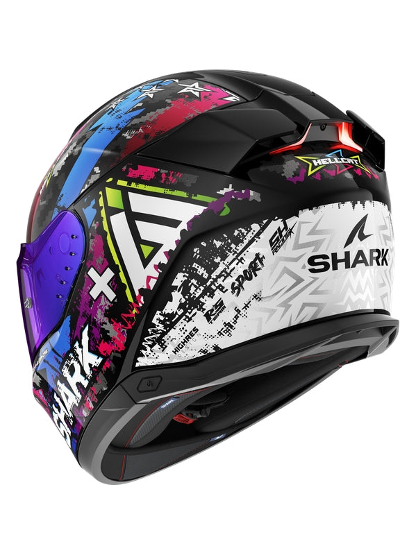  SHARK SKWAL i3 HELLCAT Full Face Helmet Black Chrome Blue