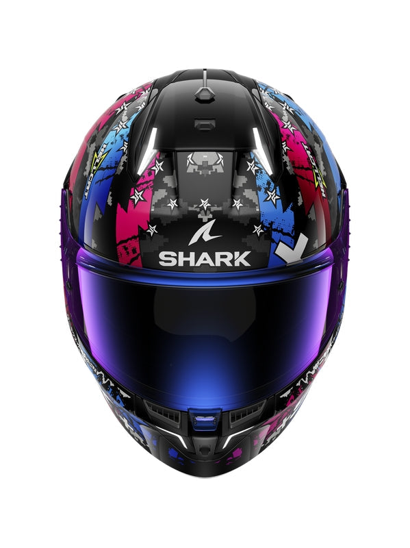  SHARK SKWAL i3 HELLCAT Full Face Helmet Black Chrome Blue