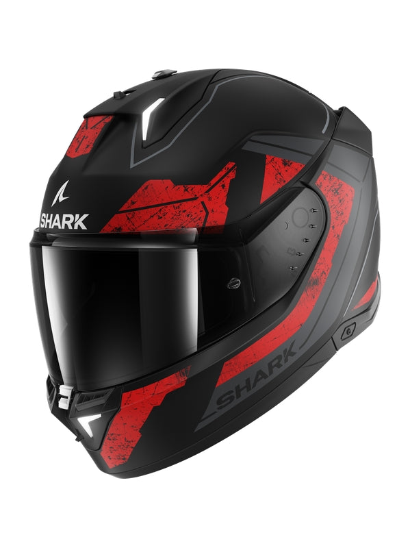  SHARK SKWAL i3 RHAD Full Face Helmet Matte Black Chrome Red