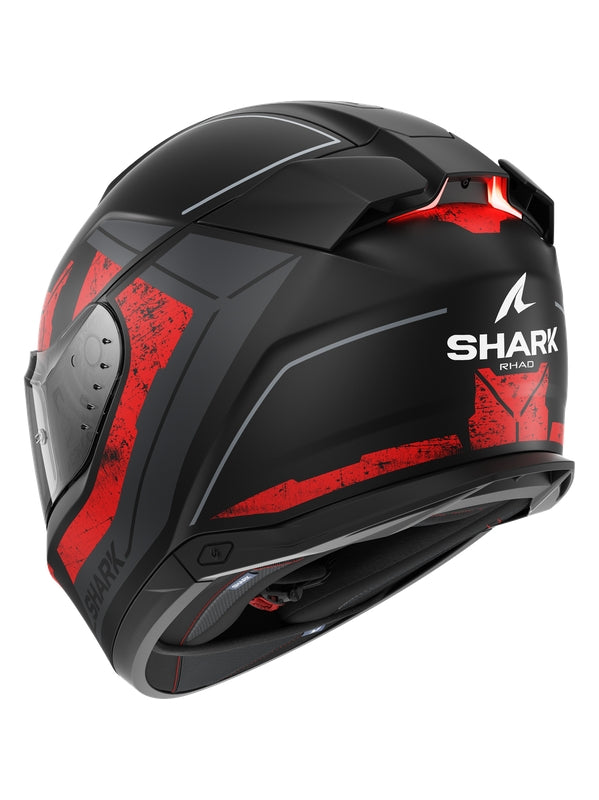  SHARK SKWAL i3 RHAD Full Face Helmet Matte Black Chrome Red