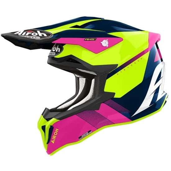 AIROH - STRYCKER BLAZER BLUE/PINK MATT HELMETS